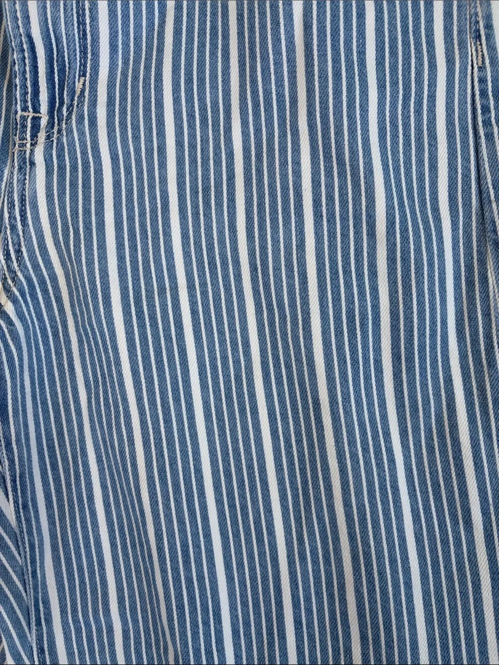 Gap Striped Wide-Leg Blue & White Denim Pants Size 4 Regular